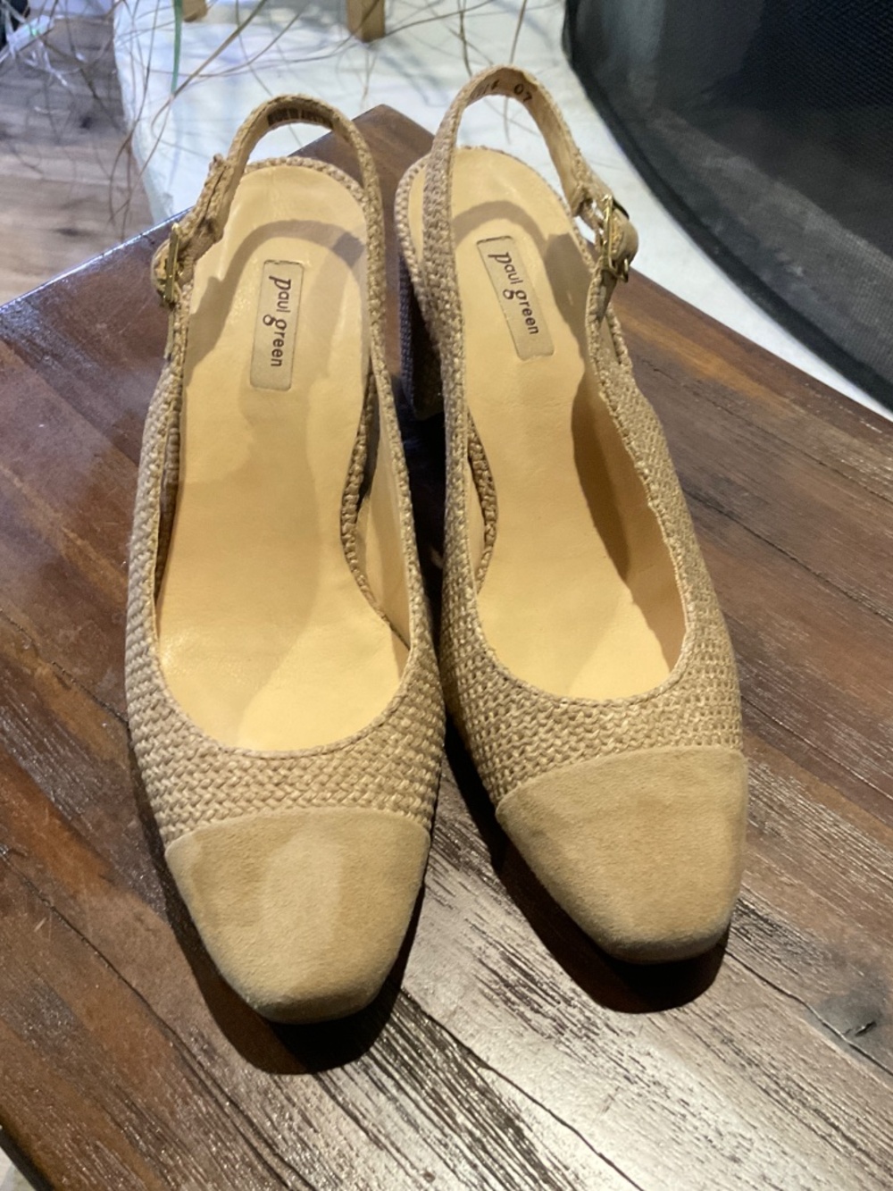 Paul Green Dallas Slingback Cap Toe Pump Dakar Grace Suede Size 7 - Picture 3 of 10